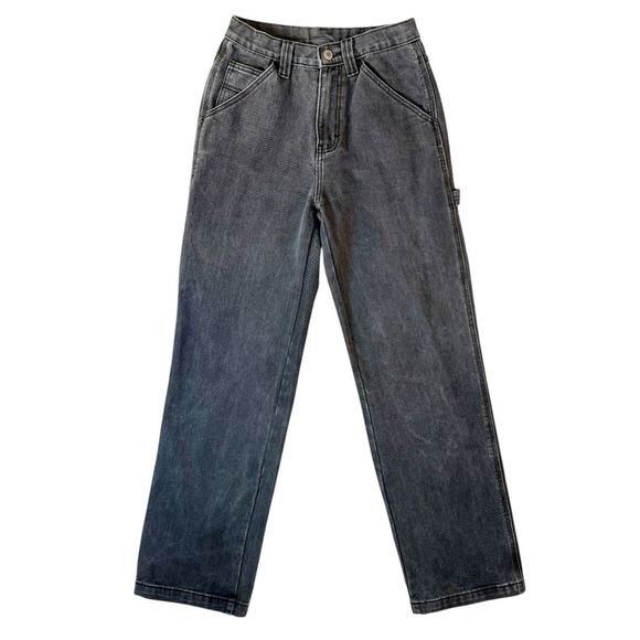 J. Galt Gray Straight Leg Subtly Distressed Cotton Denim Pants Womens Small - Picture 1 of 7